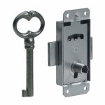 Serrure de meuble fer en applique 25 mm r�versible - hettich