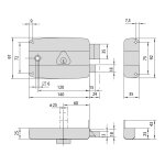 Cisa - serrure monopoint horizontal fouillot gauche cylindre de 40mm sur numro bc1534 3005012000bc1534 ...