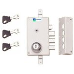 Serrure multipoint en applique 3 points ? a2p1 ? c�t� droit ? 3 cl�s � pompe ? dimensions bo�tier 155x91x30mm ...