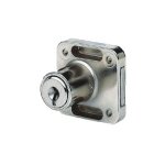 Vachette - serrure de meuble 4464 sur r118 acier - gauche - cl� - hauteur : 40 mm - varriure : vari�