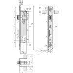 Stremler - serrures pne dormant et demi - tour axe 21 mm 2268 pour portillon de piscine