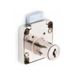 Serrure � plaquer - d�cor : nickel� - position : tiroir - version : vari� - ojmar