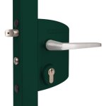 Serrure pour portail battant locinox vert 40 � 60 mm locinox lakq4040u2l6005vszm