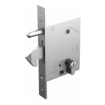 Serrure de portail en inox � encastrer � crochet, axe 60 mm