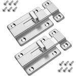 Serrure de porte coulissante en applique en 2 parties en acier inoxydable serrures pour salles de bains ... Serrure de porte coulissante en applique en 2 parties en acier inoxydable serrures pour salles de bains ...