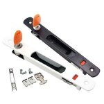 Serrure de porte coulissante, set de 2 poignes de porte coulissante en verre, montage encastr, cl, ...