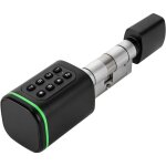 Serrure de porte �lectronique avec code num�rique, serrure de porte noire, serrure standard europ�enne, ...