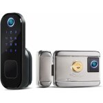 Serrure de porte �lectronique double c�t� serrure de porte ext�rieure tuya tuya app code d'acc�s carte ...