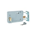 Serrure pour porte de garage réversible - tirard & burgaud argent Serrure pour porte de garage réversible - tirard & burgaud argent
