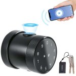 Serrure de porte intelligente 5 en 1 avec t�l�commande tuya, mot de passe, empreinte digitale, carte ...