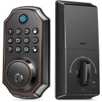 Serrure de porte intelligente, combinaison anti - espionnage 100 codes, verrouillage sans cl�, verrouillage ...