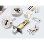 Serrure de porte invisible, serrure int�rieure, serrure tubulaire � mortaise, cylindre en laiton + inox, ...
