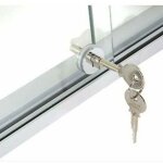 Serrure de porte en verre. serrure de porte coulissante. serrure ronde en verre. serrure de porte mobile ...