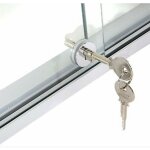 Serrure de porte en verre. serrure de porte coulissante. serrure ronde en verre. serrure de porte mobile ...
