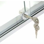 Serrure de porte en verre. serrure de porte coulissante. serrure ronde en verre. serrure de porte mobile ...