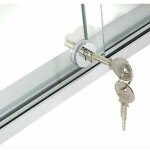 Serrure de porte en verre. serrure de porte coulissante. serrure ronde en verre. serrure de porte mobile ...