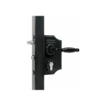 Serrure style fer forg� avec petit coffre pour profils carr�s de 30 �40mm / poign�e incluses locinox