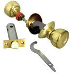 Serrure tubulaire v6100 - assa abloy vachette 63. 5 standard laiton p�ne demi tour