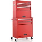 Servante d'atelier à 6 tiroirs avec armoire de rangement et coffre outils amovible caisse à outils roulante ... Servante d'atelier à 6 tiroirs avec armoire de rangement et coffre outils amovible caisse à outils roulante ...
