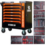 Servante d'atelier bm tools 9 / 7 monster - edition - orange 7 tiroirs pleins, 1 porte & 1 tiroir vertical ...
