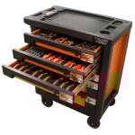 Servante d'atelier équipée clés + pinces + tournevis 56 outils Servante d'atelier équipée clés + pinces + tournevis 56 outils