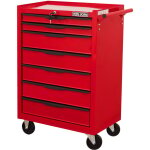 Servante d?atelier roulante de 61. 5cm de long avec 7 tiroirs et roulettes, coffre � outils m�tallique ...