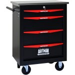 Servante d?atelier roulante chariot � outils multifonctionnel � 4 tiroirs avec roues, chariot de rangement ...