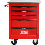 Servante d?atelier roulante chariot � outils multifonctionnel � 5 tiroirs avec roues, chariot de rangement ...