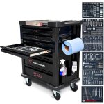 Servante d'atelier widmann wm - st - 6bkac - 263 outils haute qualit� inclus, 6 tiroirs pleins, d�vidoir ...