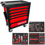 Meca24 - servante pro 6 tiroirs - 3 tiroirs quips 112 outils - fermeture scurise - 2 roulettes avec ...