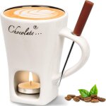 Services � fondue au chocolat 130 ml tasse � fondue au chocolat ceramic chocolate melting cup avec fourchette ...