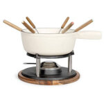 Service a fondue tradition livoo men426c - 2, 6l - 6 personnes - fonte �maill�e - 6 fourchettes - caquelon ...