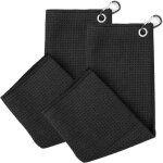 Serviette de golf, lot de 4, serviettes de golf, serviette de golf, accessoires de golf, avec mousqueton, ...