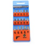Set de 15 embouts de vissage + 1 rallonge / adaptateur porte embouts magn�tique
