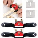 Set de 2 raboteuses � rayons r�glables de 21cm avec fond plat et lames m�talliques pour le travail du ...