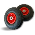 Kibros ? set de 2 roues gonflables pneumatiques � 260 mm 75 mm ? al�sage 16 mm ? pour sols irr�guliers ...