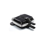 Set 3 jeux de plaques gaufres avec gaufrettes et croque - monsieur lagrange 039622 1000 w noir