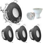 Galozzoit - set de 4 spots encastrés led ip65 étanches, 5w 3000k blanc chaud spot encastré pour salle ... Galozzoit - set de 4 spots encastrés led ip65 étanches, 5w 3000k blanc chaud spot encastré pour salle ...