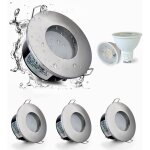 Set de 4 spots encastrés led ip65 étanches, 5w 3000k blanc chaud spot encastré pour salle de bain et ... Set de 4 spots encastrés led ip65 étanches, 5w 3000k blanc chaud spot encastré pour salle de bain et ...