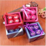 Set 4pz saubon saponnette pétales de roses fleurs parfumées noces bonbons salle de bains maison Set 4pz saubon saponnette pétales de roses fleurs parfumées noces bonbons salle de bains maison