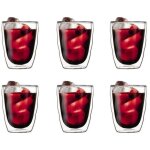 Bodum transparent set de 6 verres borosilicat� 350 ml