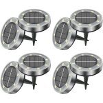 Set de 8 / 12 / 18 bornes solaires de jardin - 8 leds blanc froid �tanches - d�coration pour pelouse, ...