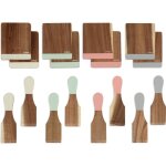 Set 8 spatules + 8 planchettes bois livoo men427