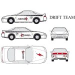 Set complet adhesifs - drift - full color - taille m - car deco