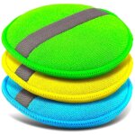 Set pads polissage microfibre ? 3 pi�ces 130�25 mm ? pour polish, cire, nettoyant laque, scellant ? applicatio ...