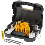 Dewalt ? set de scies cloches bi - m�tal 11 pcs ? diam�tres 16 � 64mm ? pour bois, m�tal et plastique ...