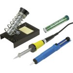 Set de soudure basetech zd - 30b 230 v 30 w forme de crayon avec �tain � souder, avec support, avec pompe ...