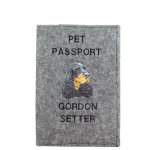 Setter �cossais, setter gordon - prot�ge passeport pour chien, prot�ge document, cadeau voyage art - ...