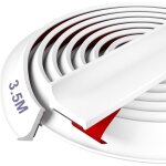 Seuil de douche pliable en silicone anti - d�bordement pour porte de douche (blanc, 4 m)