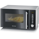 Severin - mw 7773 micro - ondes noir, argent 800 w fonction chaleur tournante, fonction grill